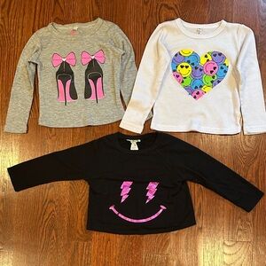 Girl long sleeve tops size 4t set of 3